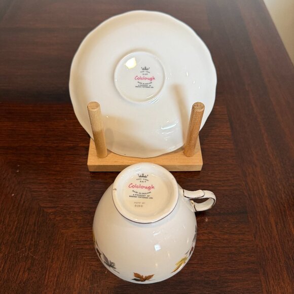 Colclough English Tea Cup and Saucer Set - Autumn Leaves - Picture 7 of 9